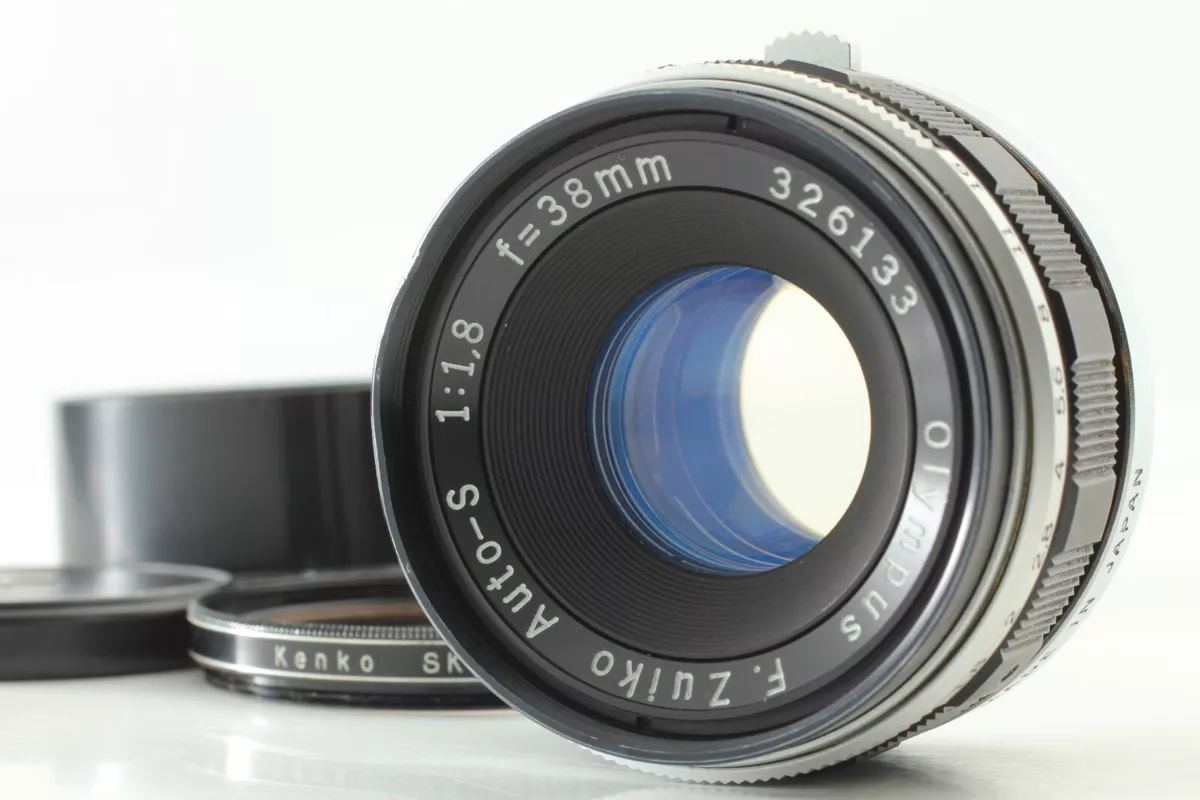 [EXC+5 w/Hood] Olympus F. Zuiko Auto-S 38mm f/1.8 For Pen F FT FV JAPAN  #1198