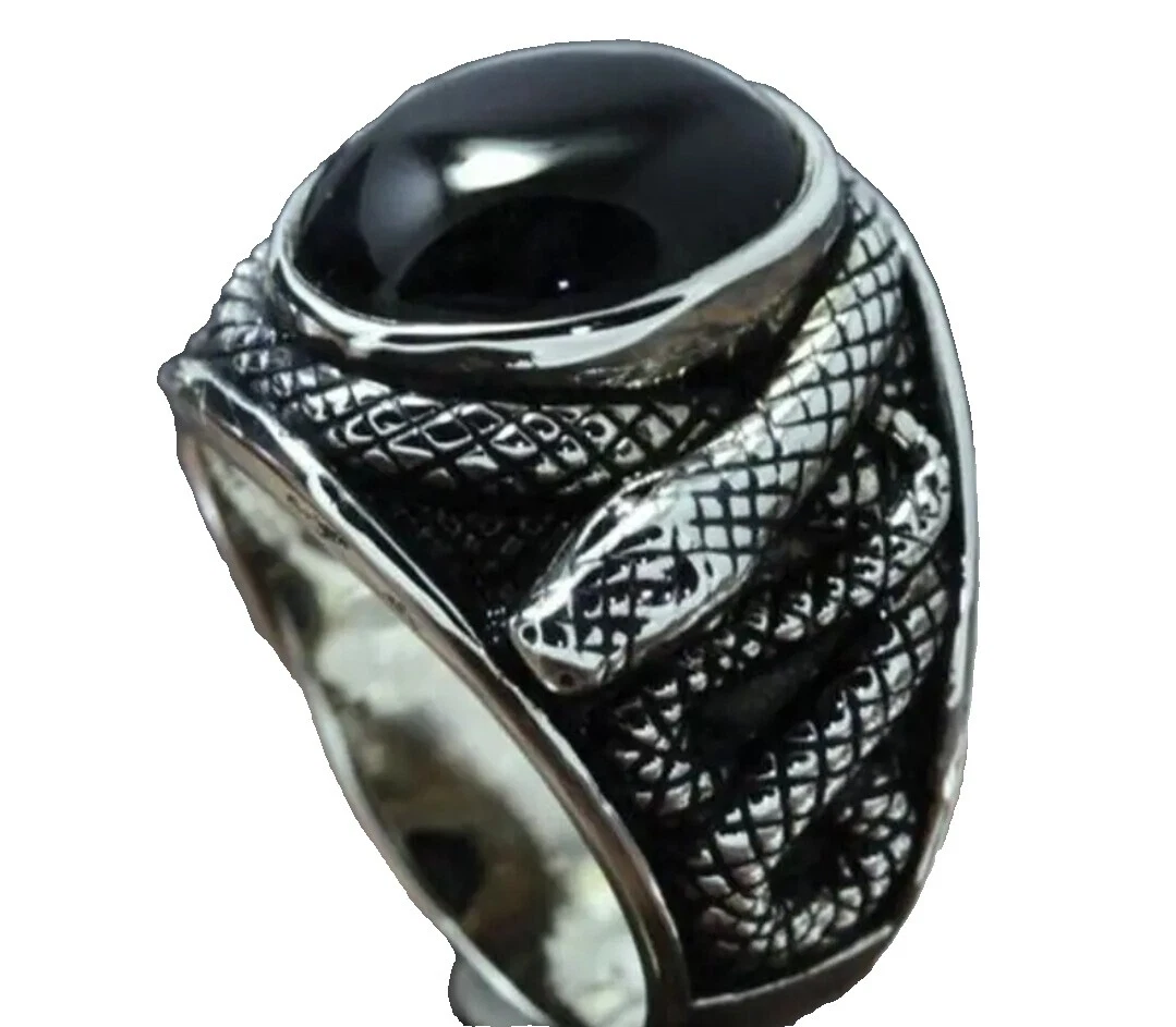 Anillos plateados para hombre de 13 anillos