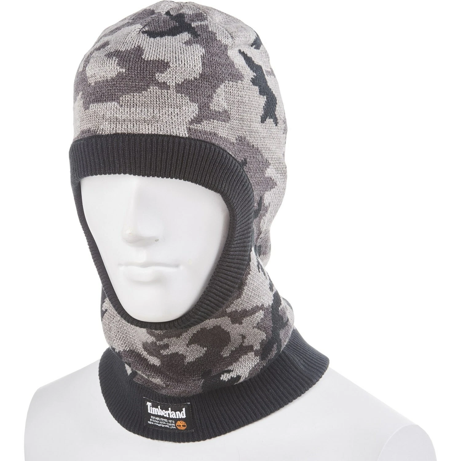 TIMBERLAND Mens CAMO Jacquard Knit BALACLAVA HEAD Face Warmer Adult One Size NEW