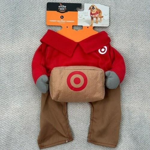 Costume Halloween cane dipendente operaio consegna bersaglio taglia grande nuovo con etichetta uniforme - Foto 3 di 11