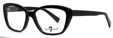 7 FOR ALL MANKIND 717 Jet Black Womens Semi Cat Eye Eyeglasses 51-15-135