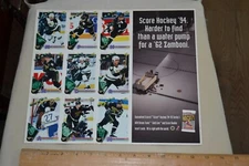 1994-95 Dallas Stars Score card sheet Mike Modano Andy Moog Mark Tinordi Neal Br