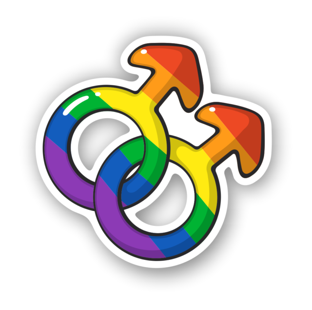 Gay Pride Mens Lgbt Rainbow Symbol Sticker For Auto Cars Trucks Decal Ebay