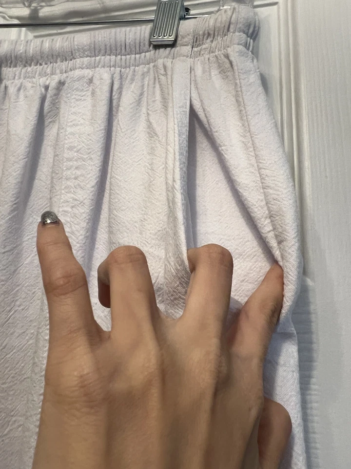 Mr Buho women white pants with flexible waist inseam 29 in lenght 44 in Size XL - Image 3 of 4