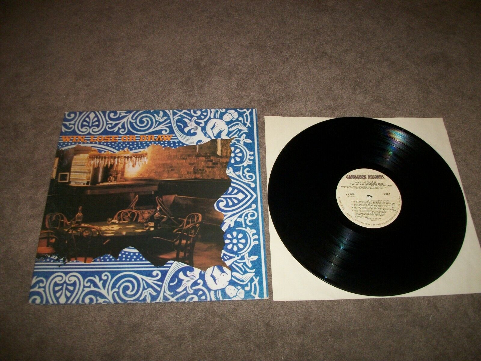 CP 0156 1st Pressing Allman Brothers Win Lose Draw LP - STERLING - EX VINYL