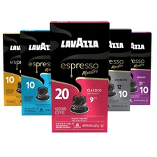 Lavazza Espresso Variety Pack of Aluminum Capsules Compatible with Nespresso* Or