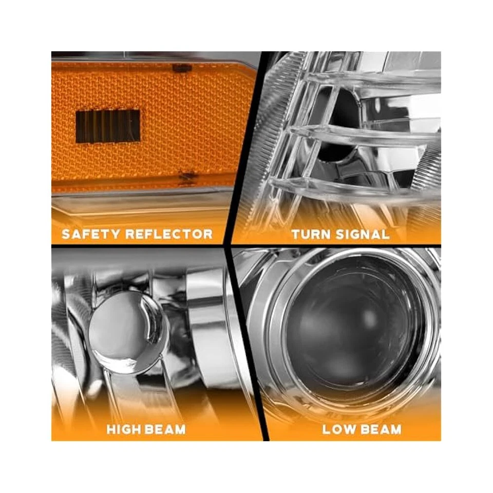 Faróis para Toyota Tacoma 2016-2023 (SOMENTE modelos de halogênio de fábrica) sem lâmpadas de LED - Imagem 4 de 4