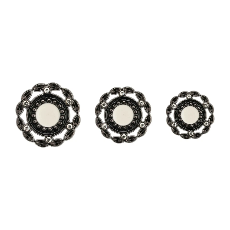 5pcs Elegant Metal Button with Rhinestones for Sewing, Clothing, Crafts, and DIY - Image 2 of 3