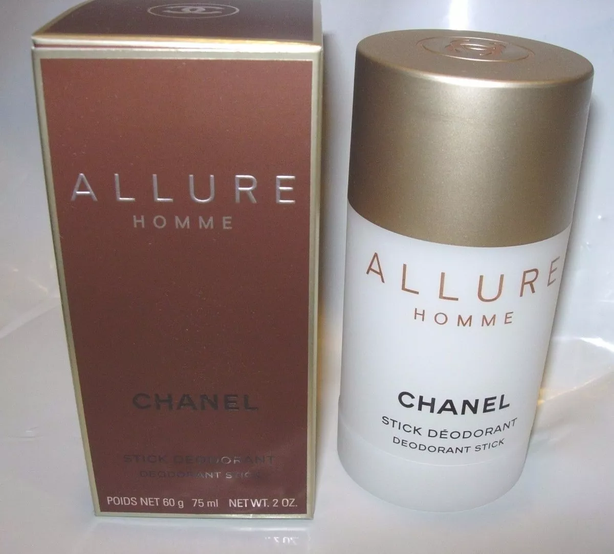 MENS NEW CHANEL ALLURE HOMME SCENTED Deodorant Stick SOLID 2 OZ CRISP CLEAN  SEXY