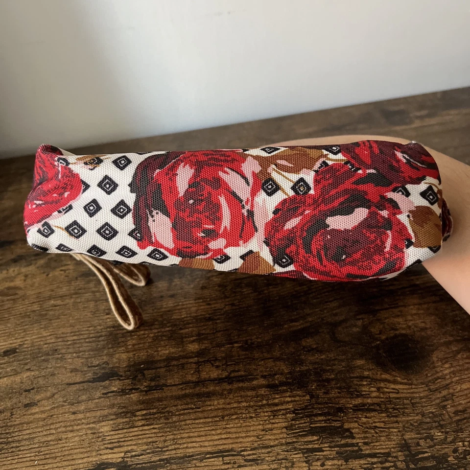 Bolso Monedero Mujer Volcom Pequeño Doble Cremallera Blanco Estampado Rosa Foto 4 de 4