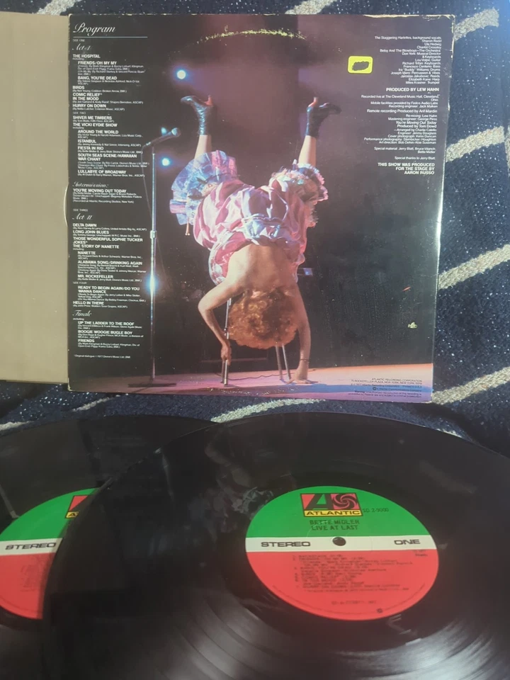 BETTE MIDLER - LIVE AT LAST  EX/MINT DOUBLE VINYL LP / FIRST PRESSING USA/INNERS - Image 4 of 4