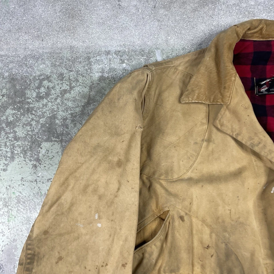 Vintage Red Head Shooting Jacket Men’s XL Corduroy Collar Hunting Utility Safari - Image 2 of 4