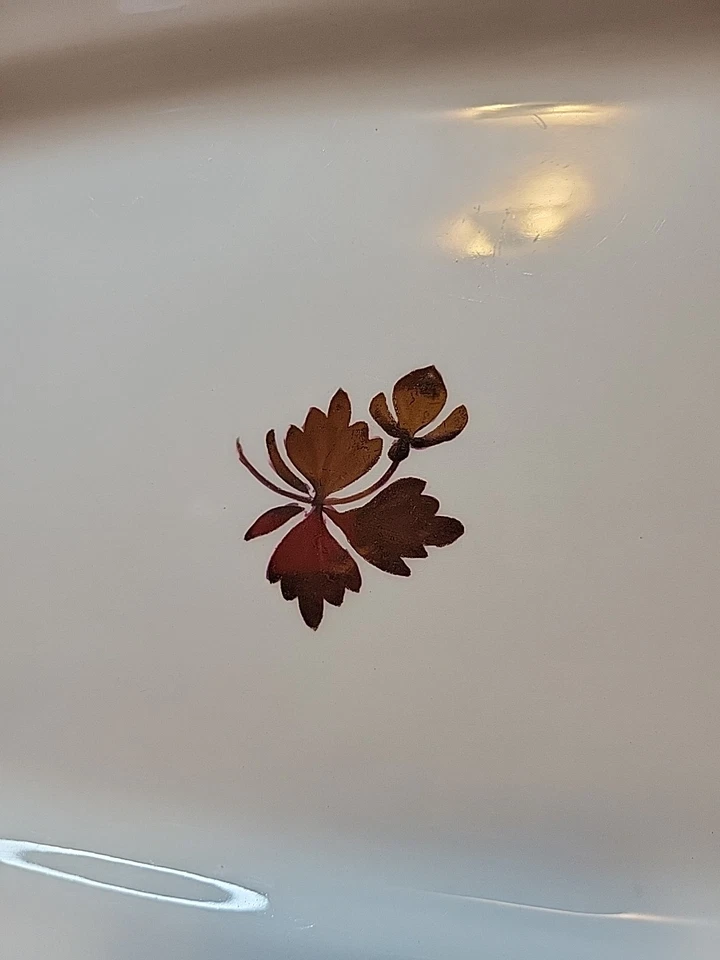 Alfred Meakin England Royal Ironstone China Tea Leaf 12" Antique Serving Platter - Image 3 of 4