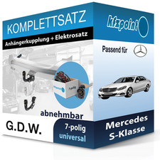 G.D.W. Anhängekupplung abnehmbar und E-Satz 7polig für Mercedes S-Klasse 05- neu