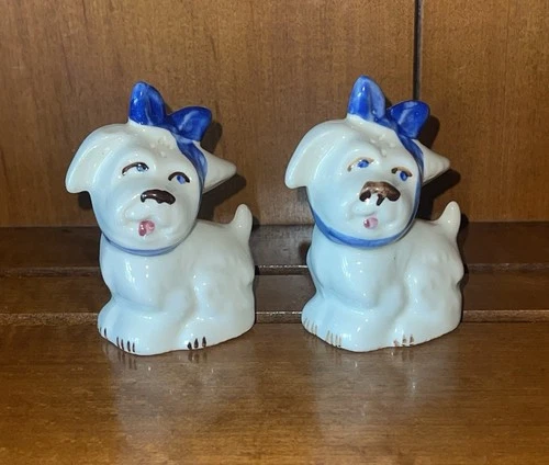 Shawnee Pottery Mugsy Dogs Ceramic Salt Pepper Shakers