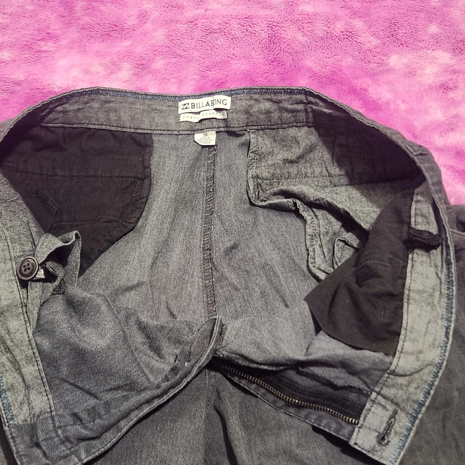 Billabong Carte Stretch Shorts Men’s 38 Gray Chino Flat Front Casual Comfort Fit - Image 3 of 4