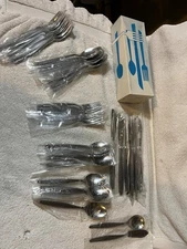 LTD BCF STAINLESS  FLATWARE SET Japan 50 Pc Unused In Box Interpur Stylecraft