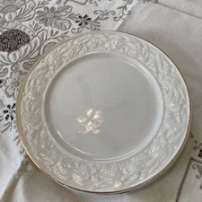Vintage 3 Belleek Lunch Salad Plates 8 3/4”Serenity Pattern