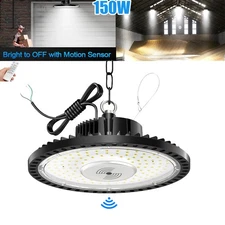 UFO LED High Bay Light with Motion Sensor 15000LM, 150W Smart High Bay LED Light