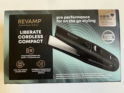 Revamp Liberate Cordless Compact Ceramic Hair Straightener Boxed New