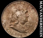 1960-D Franklin Half Dollar-End Roll Toned Ch G BU ++++ No Reserve #i1204