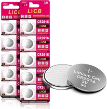 CR2016 Lithium Coin Battery 10-Pack – 3V Long-Lasting Button Cell Batteries