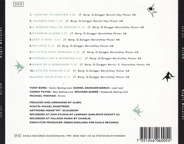 ALIEN Alien ( CD 1993 Eagle Rec. Scandinavia ) - Bild 2 von 2
