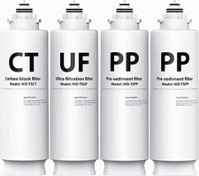 Waterdrop Undersink Replacement Water Filter Compo Pack, 2PP+CT+UF