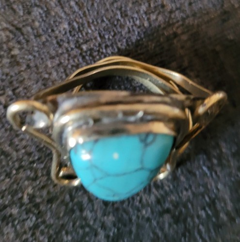 Vintage Ring Silber Türkis Indianer - Bild 3 von 8