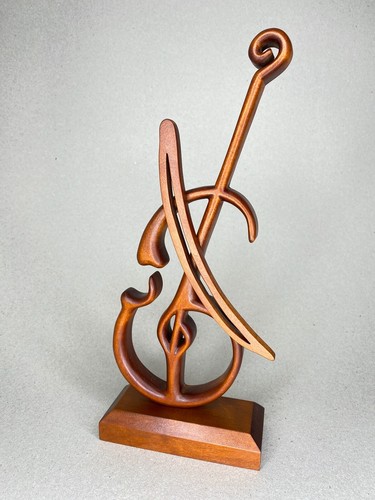 Hand carved wooden " Violin " - Foto 2 di 5