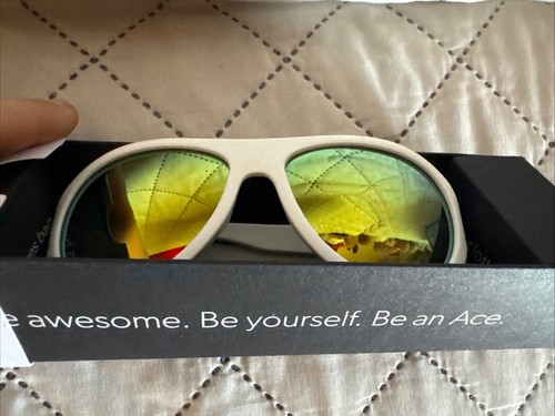 BABIATORS Aces Aviator Sunglasses Ages 7-14 Wicked White Orange Lenses 100% UV - Picture 6 of 9