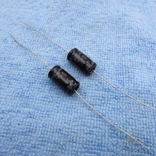 Qty 2  4uF 100V Aluminum Electrolytic  Film Speaker Crossover Capacitor NP