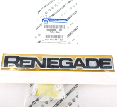 Genuine Mopar Jeep 68267207AA Passenger Front RENEGADE Nameplate