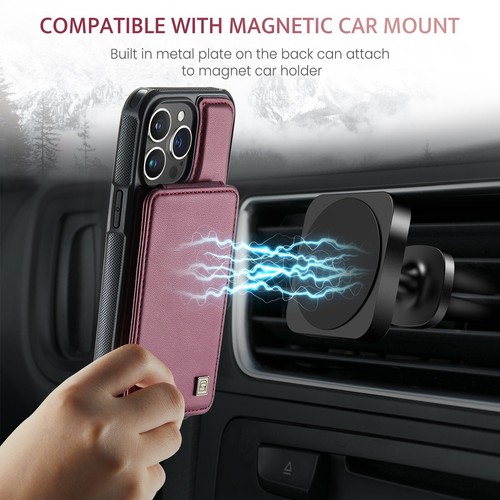 For Apple 16 /15/14/13 Pro Max Shockproof Magnetic Wallet Card Slot Leather Case - Picture 21 of 46
