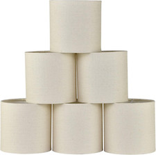 MEMO Clip-on Chandelier Fabric Lamp Shades,Set of 6,Small Drum,5.2" 5.2" H5.2",L