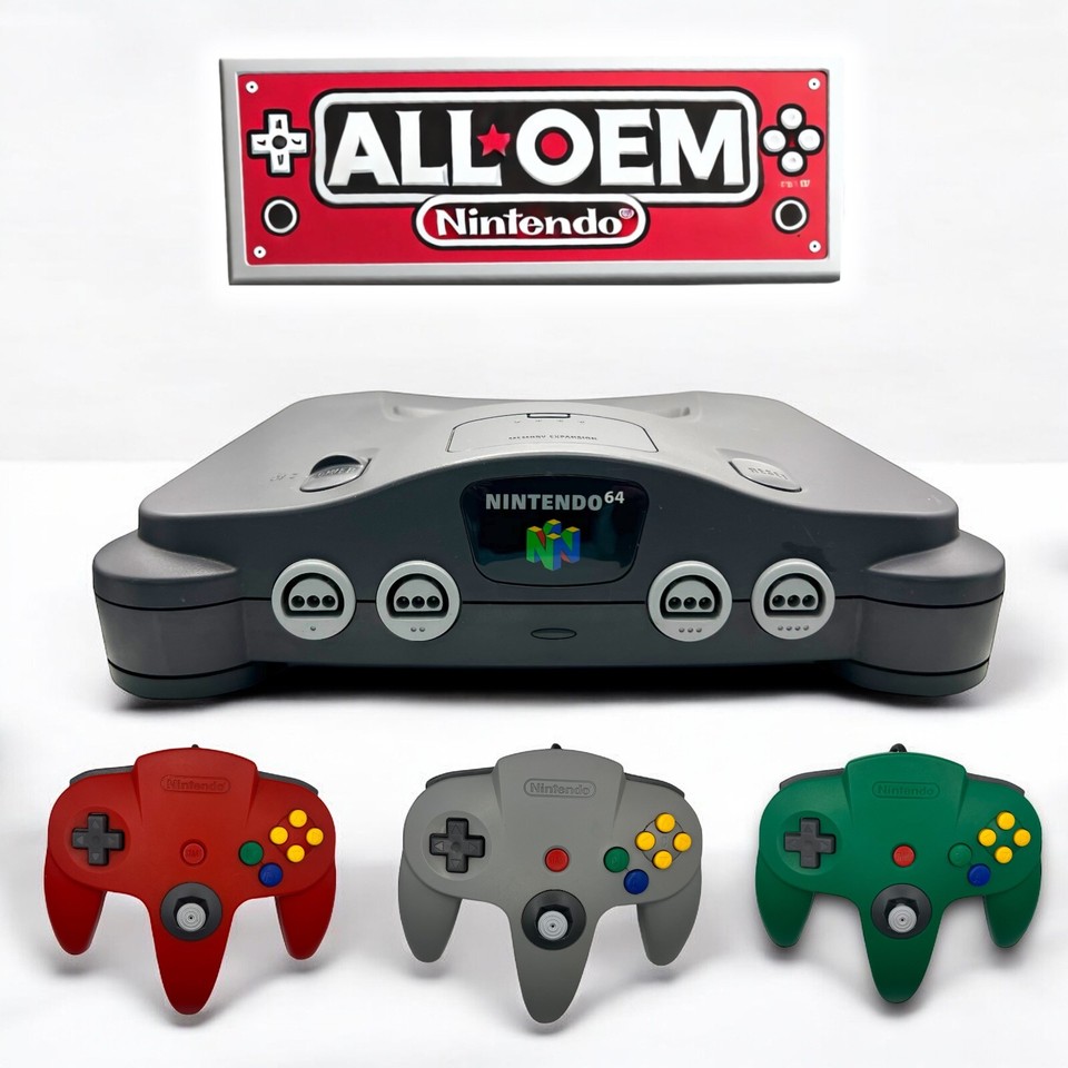 N64 Nintendo 64 Console + OEM + Bundles + Cords + CLEANED!