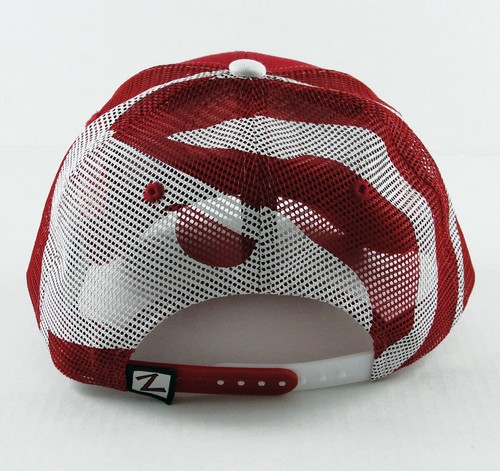 Atlanta Hawks Retro Logo Red White Mesh Back Snapback Hat Cap Embroidered Zephyr - Picture 3 of 6