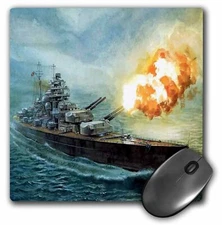 3dRose Painting Of Battleship Bismark.jpg MousePad