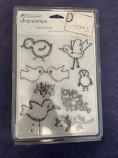 NEW Autumn Leaves Clear stamps Doodle Birds 8 Scrapbooking Crafts Love