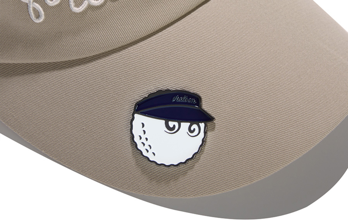 【MALBON GOLF】 Malbon Script Ball Marker Visor ■WOMAN Malbon Golf] Script Ball Marker Visor - Beige | eBay
