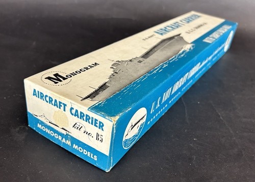 1946 Monogram U.S. Navy Battleship U.S.S. Shangri-la Wood Model Kit B5 - Picture 3 of 7