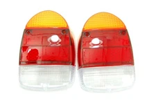 Tail Light Lens Color Amber Red & Clear Fits Volkswagen Type1 Bug 1968-1970