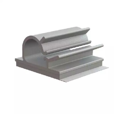Essentra KKL-8-RT 1/2'' Gray PVC C Type Cable Clip Clamp Adhesive Mount Fastener