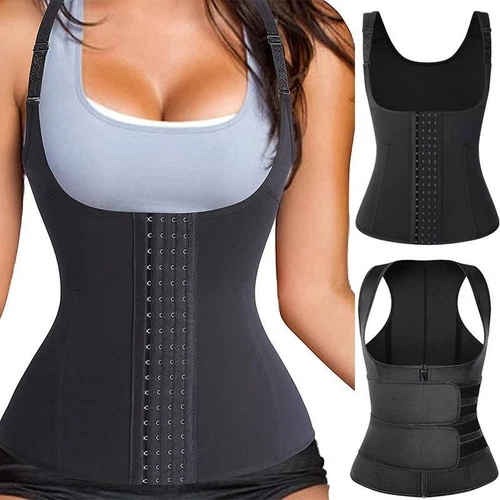 Faja Para Adelgazar Reductoras Abdomen Faja De Ejercicio Tank Top Mujer y Hombre - Picture 1 of 38
