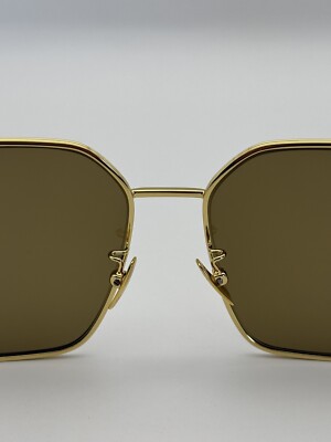 BOTTEGA VENETA Gold Square Frame Sunglasses BV1108SA with  display picture 1
