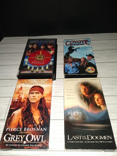 Western Cowboy Native American VHS Movies Set Of 4 Dance Me Outside Etc. - Foto 4 di 7