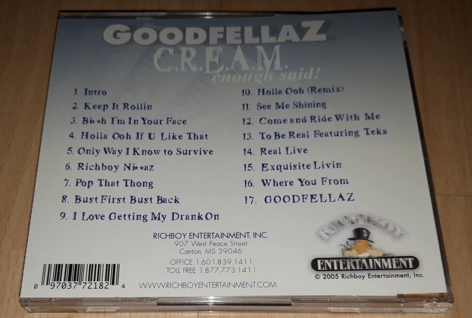 GOODFELLAZ - C.R.E.AM...Enough Said - Album CD US RAP Hip Hop G-Funk RARE 😎 - Bild 3 von 4