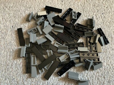 75 LEGO SCHWARZ & DUNKELGRAUE FLIESEN 1x2 1x4 Star Wars Batman Marvel Finish Stein Posten