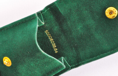 ROLEX 緑色レザー小物入れ Rolex Green Velvet Travel Pouch To Store Rolex Watch