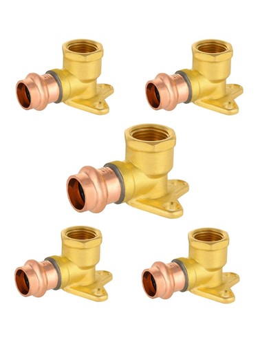 5 PCS EFIELD 1/2" Copper Press Fit x 1/2" Female NPT Drop Ear  Elbow Fittings